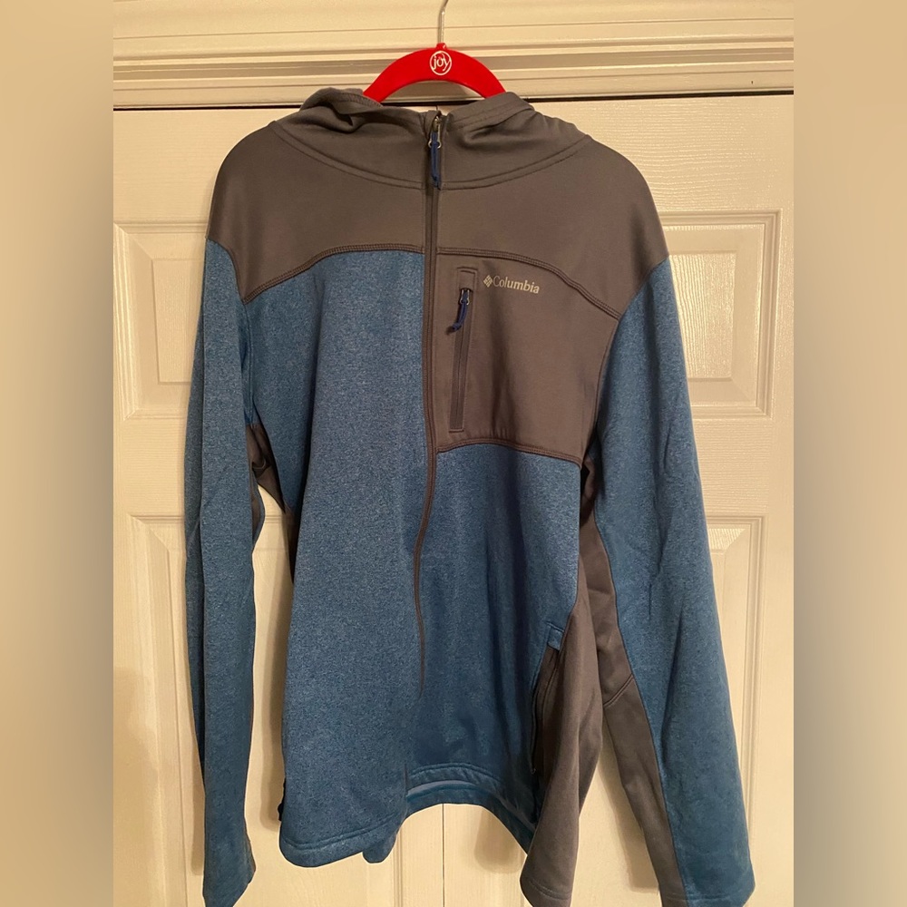 Columbia Mens Pullover Blue Grey L